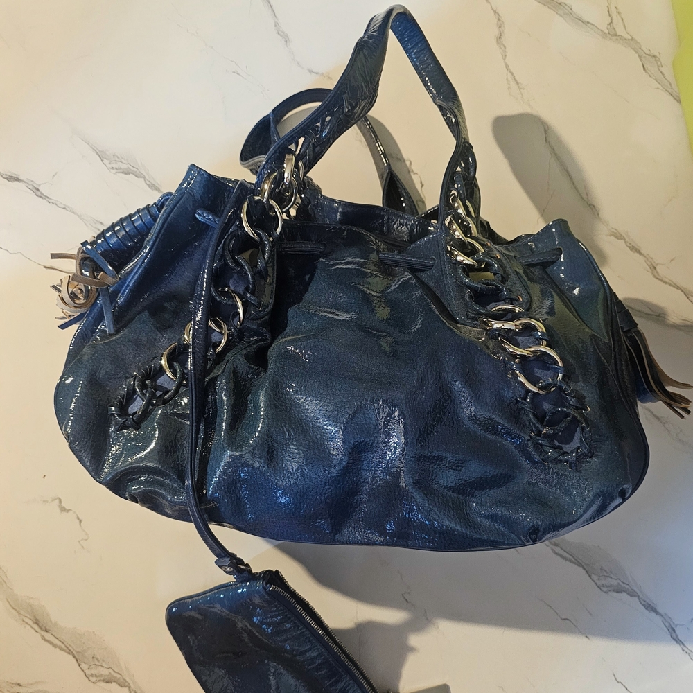 Michael Kors Shiny Electric Blue Shoulder Bag